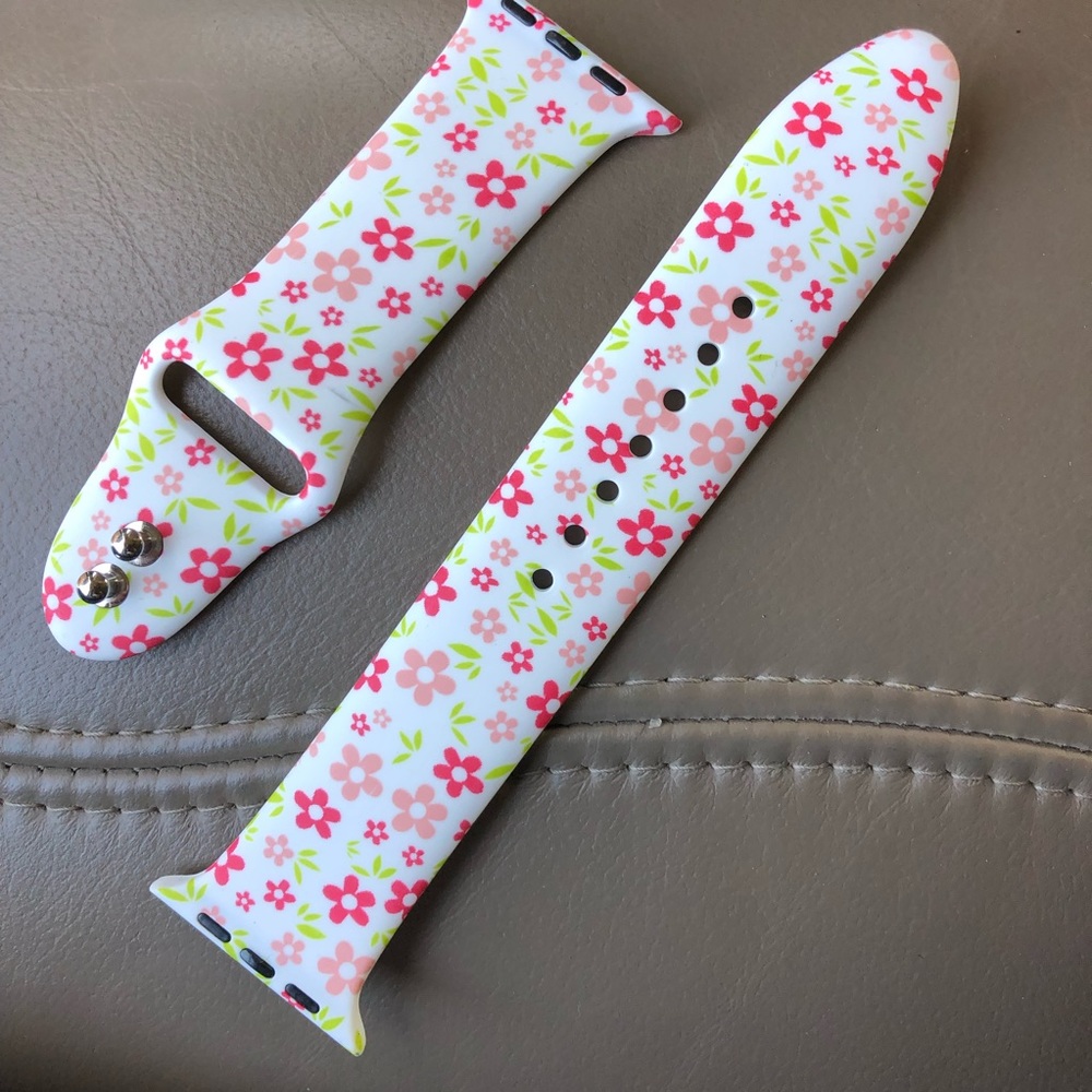 Apple watchband delicate flowers